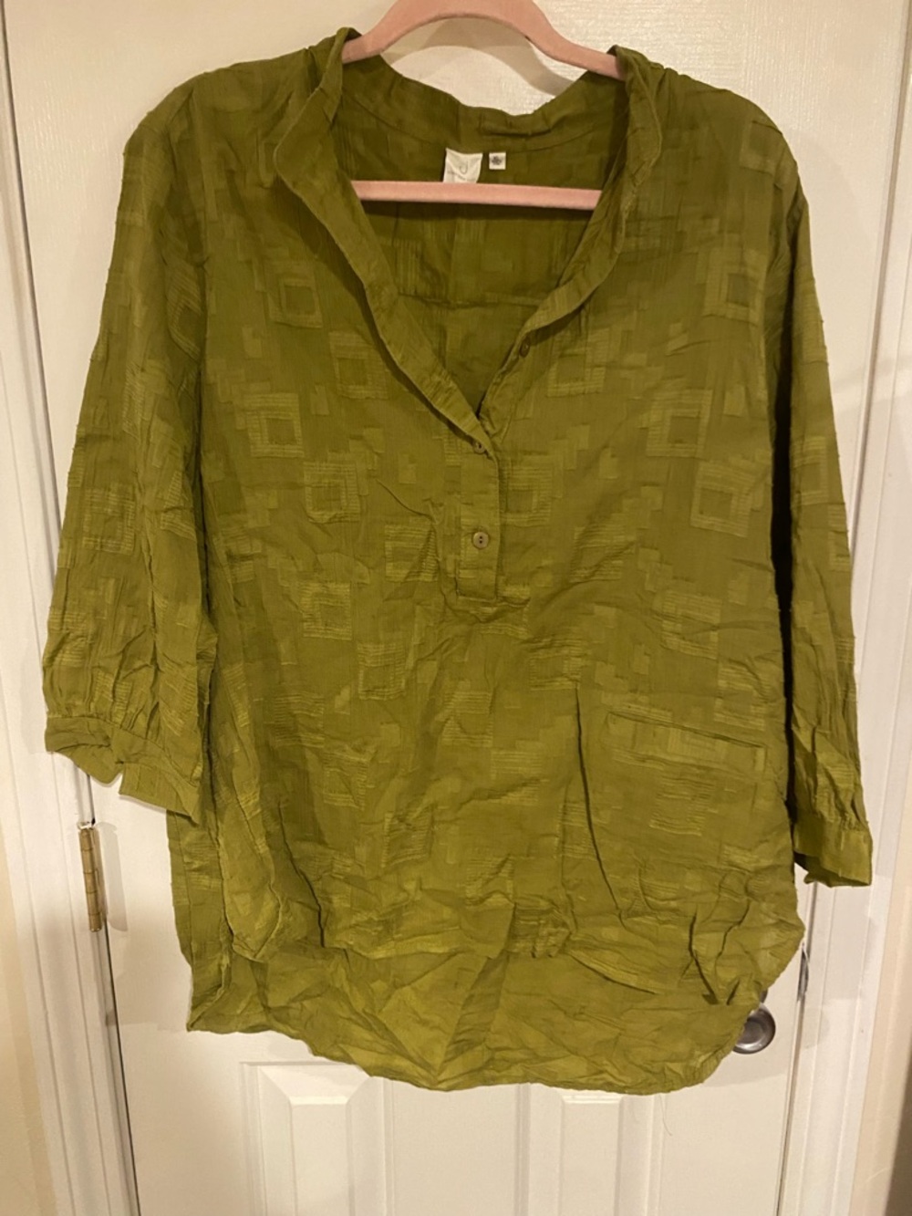 Jones New York Olive Green Textured Tunic